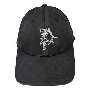 Shark 36 Chum Fitted Hat Black L/XL Embroidered Ferst Fit Solid 6 Panel